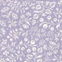 Light Purple and Ivory Floral Print Italian Paper ~ Tassotti